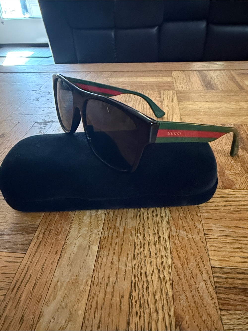 Gucci Black Sunglasses with Dark Lenses
